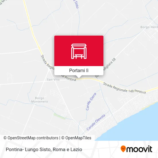 Mappa Pontina- Lungo Sisto