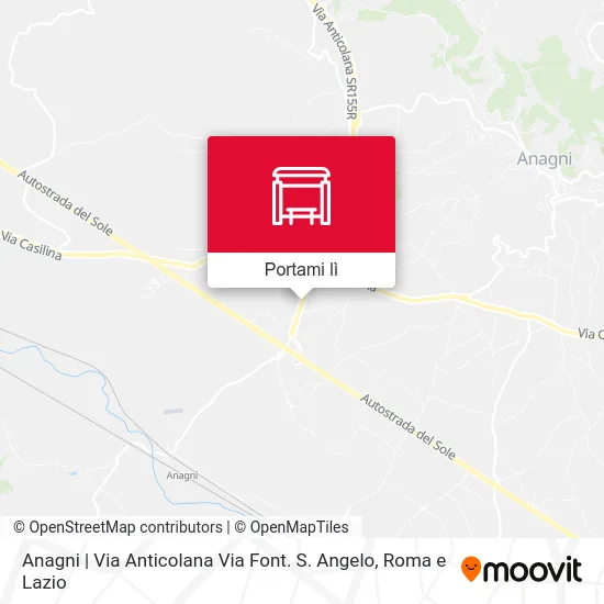 Mappa Anagni | Via Anticolana Via Font. S. Angelo