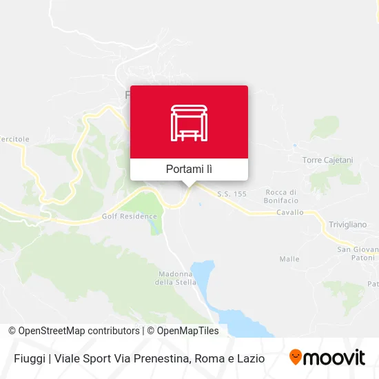 Mappa Fiuggi | Viale Sport Via Prenestina
