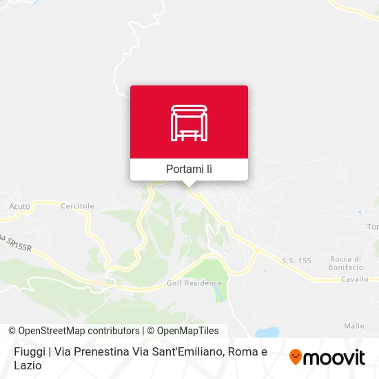 Mappa Fiuggi | Via Prenestina Via Sant'Emiliano