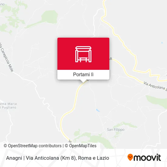 Mappa Anagni | Via Anticolana (Km 8)