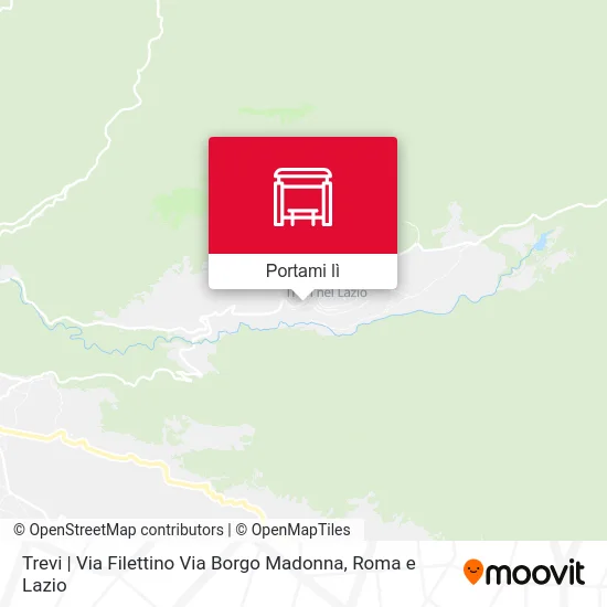 Mappa Trevi | Via Filettino Via Borgo Madonna