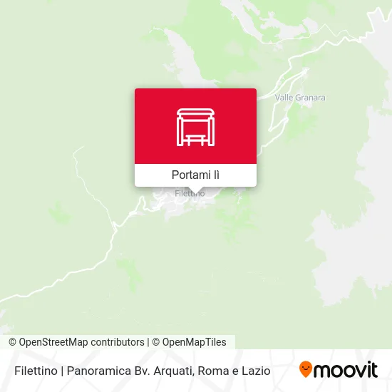 Mappa Filettino | Panoramica Bv. Arquati