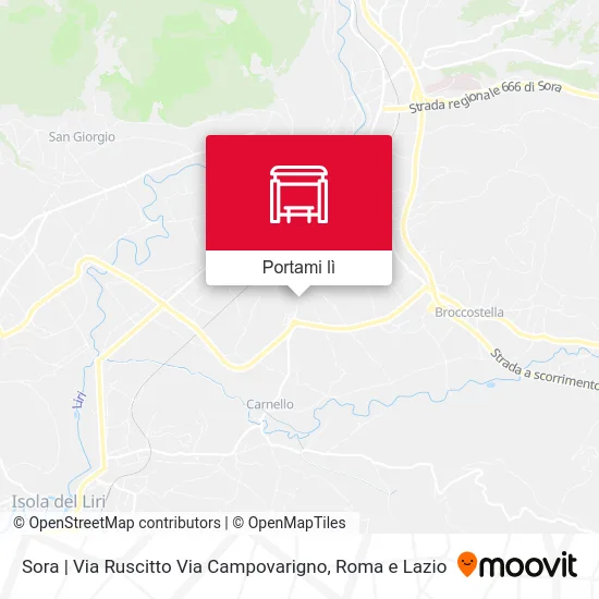 Mappa Sora | Via Ruscitto Via Campovarigno