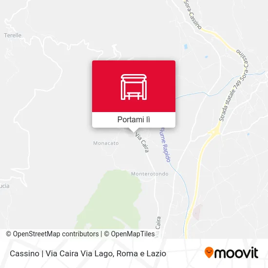 Mappa Cassino | Via Caira Via Lago