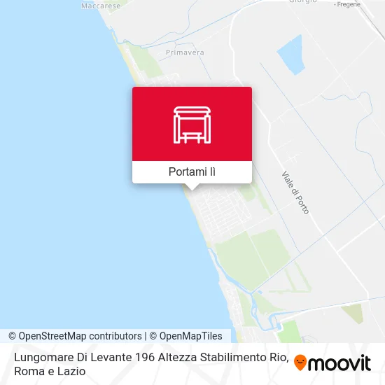 Mappa Lungomare Di Levante 196 Altezza Stabilimento Rio