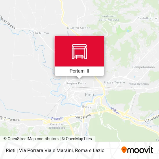 Mappa Rieti | Via Porrara Viale Maraini