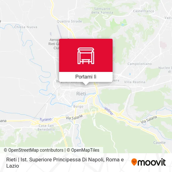 Mappa Rieti | Ist. Superiore Principessa Di Napoli