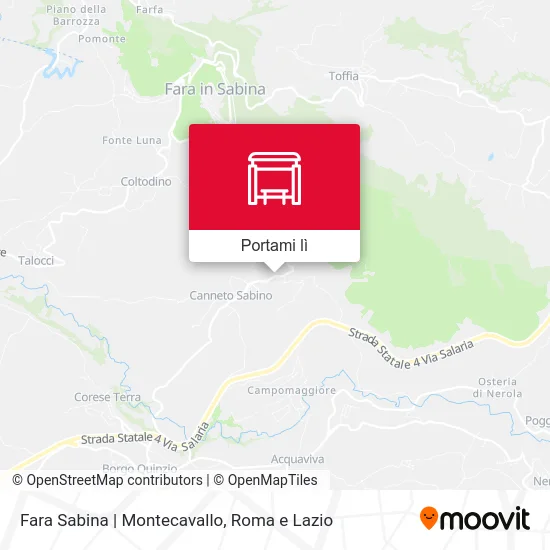 Mappa Fara Sabina | Montecavallo