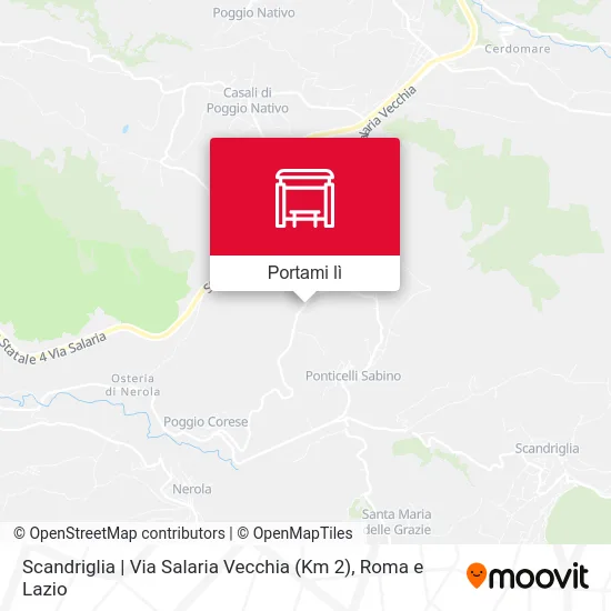 Mappa Scandriglia | Via Salaria Vecchia (Km 2)