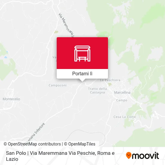 Mappa San Polo | Via Maremmana Via Peschie
