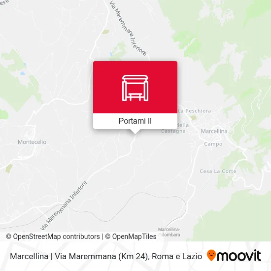 Mappa Marcellina | Via Maremmana (Km 24)