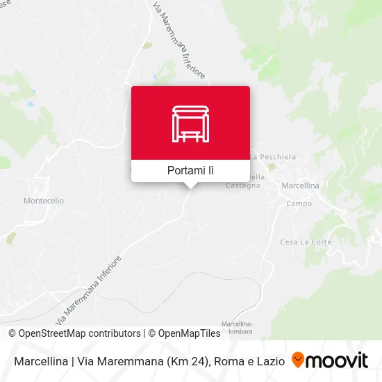 Mappa Marcellina | Via Maremmana (Km 24)