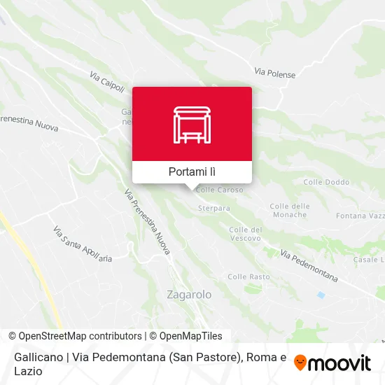 Mappa Gallicano | Via Pedemontana (San Pastore)