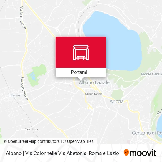 Mappa Albano | Via Colonnelle Via Abetonia