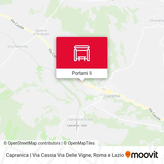 Mappa Capranica | Via Cassia Via Delle Vigne