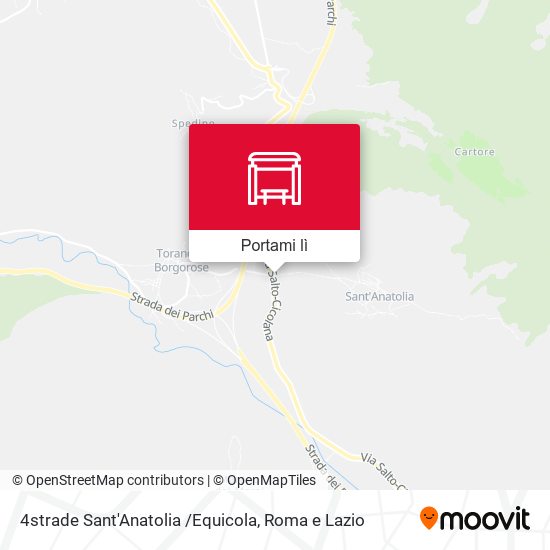 Mappa 4strade Sant'Anatolia /Equicola