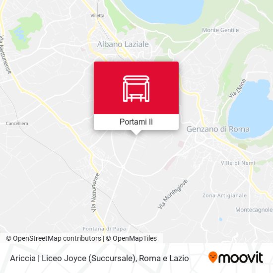 Mappa Ariccia | Liceo Joyce (Succursale)