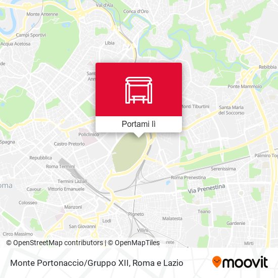 Mappa Monte Portonaccio/Gruppo XII
