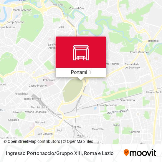 Mappa Ingresso Portonaccio / Gruppo XIII
