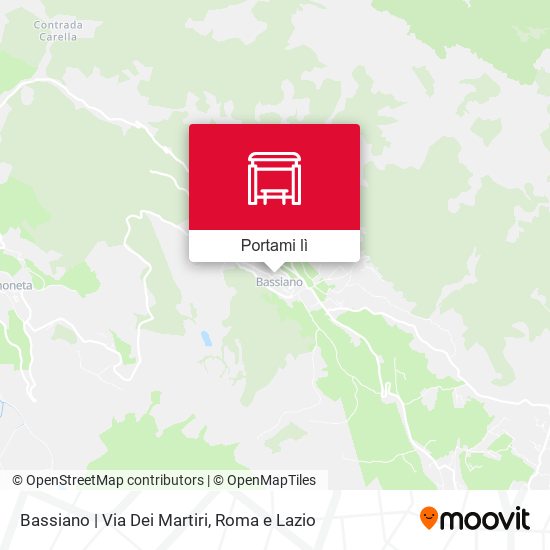 Mappa Bassiano | Via Dei Martiri