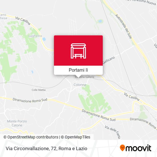 Mappa Via Circonvallazione, 72