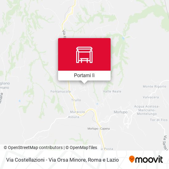 Mappa Via Costellazioni - Via Orsa Minore