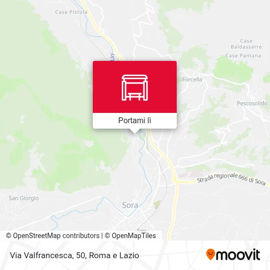 Mappa Via Valfrancesca, 50