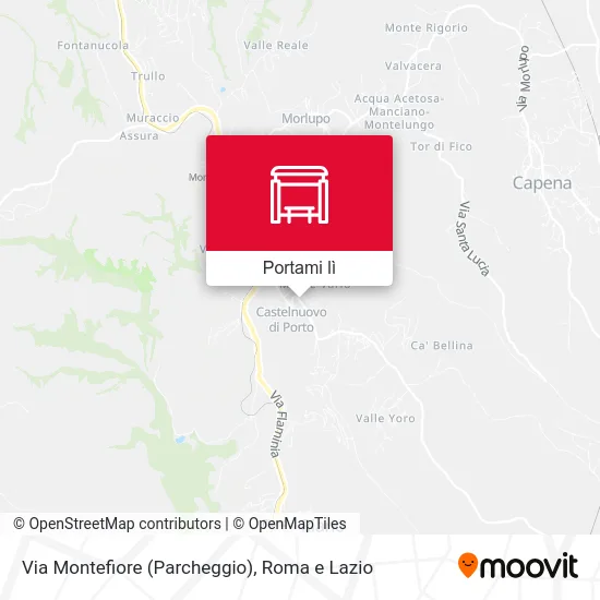 Mappa Via Montefiore (Parcheggio)