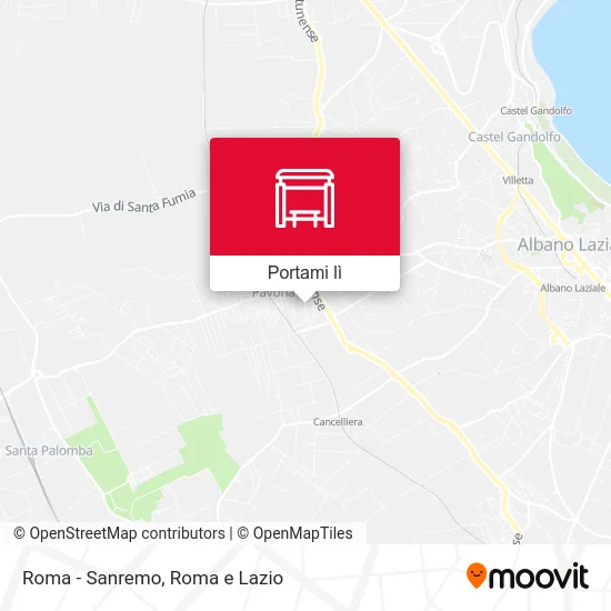Mappa Roma - Sanremo