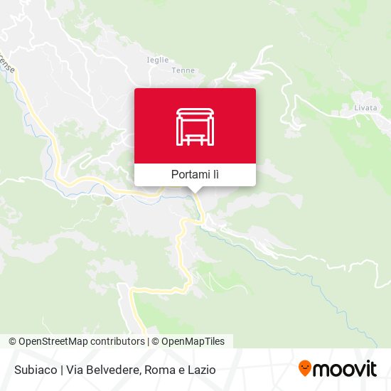 Mappa Subiaco | Via Belvedere
