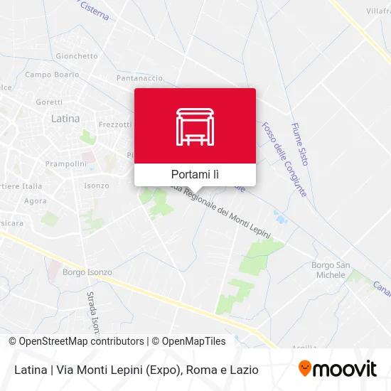Mappa Latina | Via Monti Lepini (Expo)