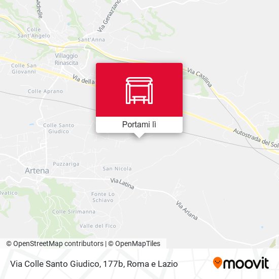 Mappa Via Colle Santo Giudico, 177b