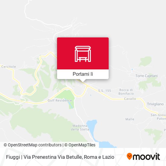 Mappa Fiuggi | Via Prenestina Via Betulle