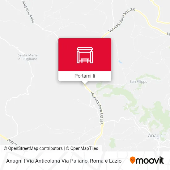 Mappa Anagni | Via Anticolana Via Paliano