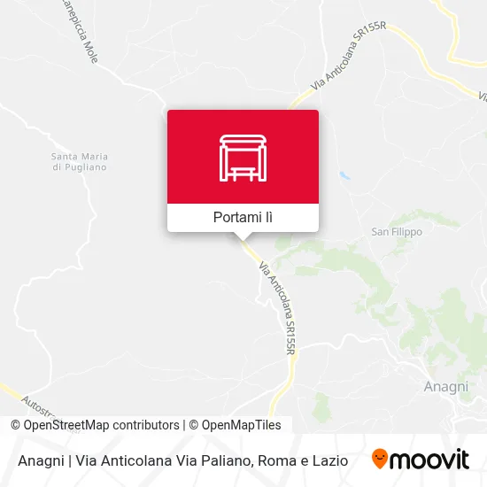 Mappa Anagni | Via Anticolana Via Paliano