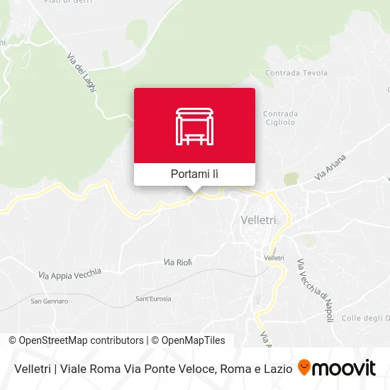Mappa Velletri | Viale Roma Via Ponte Veloce