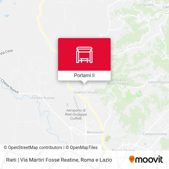 Mappa Rieti | Via Martiri Fosse Reatine