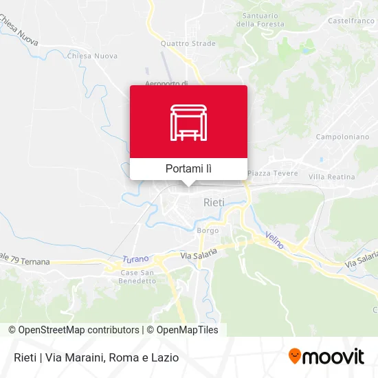 Mappa Rieti | Via Maraini