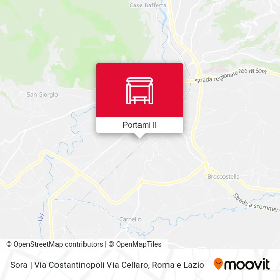 Mappa Sora | Via Costantinopoli Via Cellaro