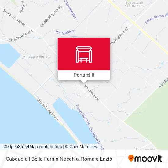 Mappa Sabaudia | Bella Farnia Nocchia