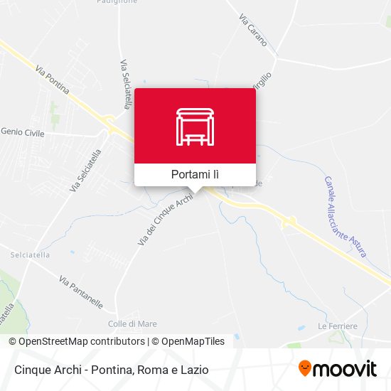 Mappa Cinque Archi - Pontina