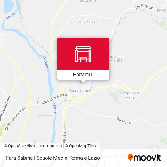 Mappa Fara Sabina | Scuole Medie