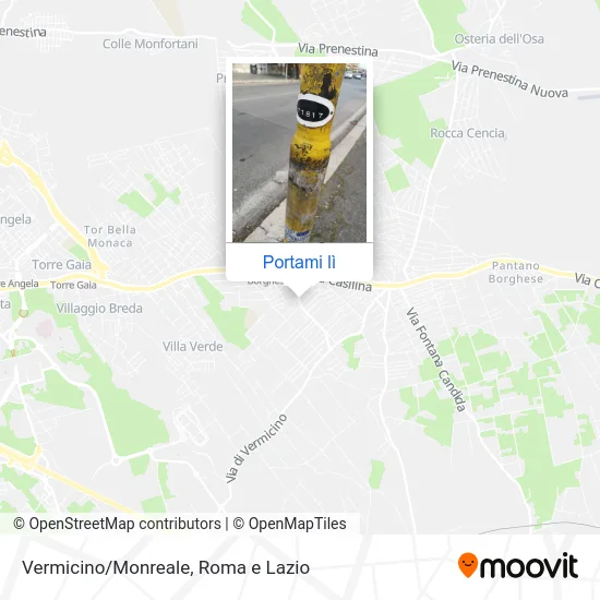 Mappa Vermicino/Monreale