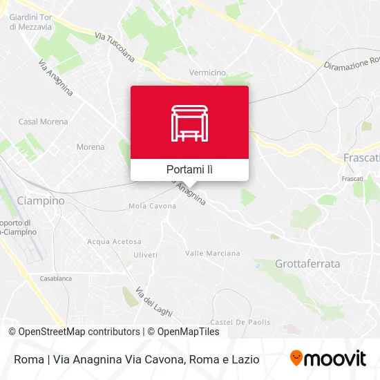 Mappa Roma | Via Anagnina Via Cavona