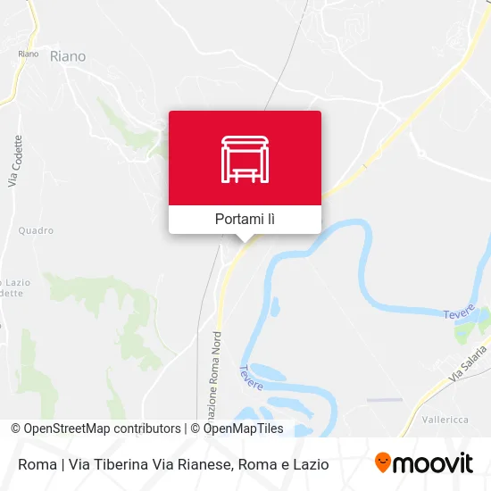 Mappa Roma | Via Tiberina Via Rianese