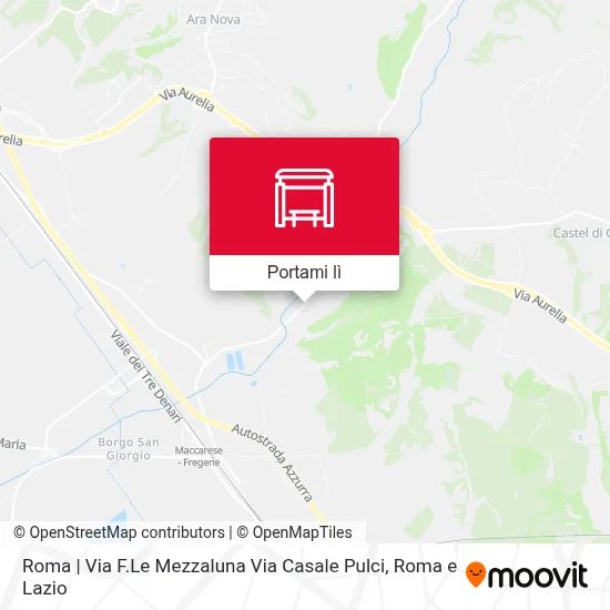 Mappa Roma | Via F.Le Mezzaluna Via Casale Pulci