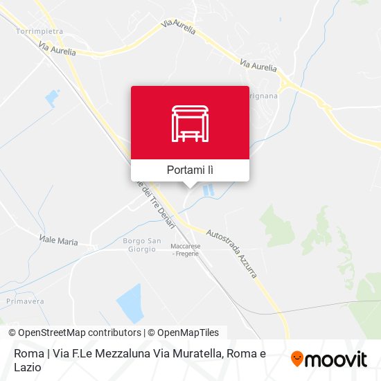 Mappa Roma | Via F.Le Mezzaluna Via Muratella
