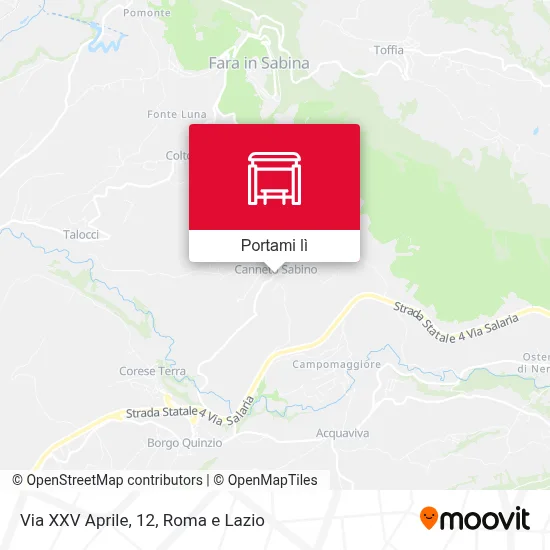 Mappa Via XXV Aprile, 12