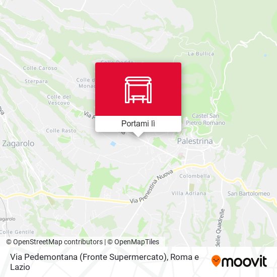 Mappa Via Pedemontana (Fronte Supermercato)